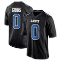 Silnrao D.Lions #0 Jahmyr Gibbs Player Black Fashion Game Stitched Jerseys