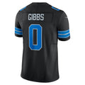 Silnrao D.Lions #0 Jahmyr Gibbs Player Black Vapor F.U.S.E. Limited Game Stitched Jerseys