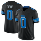 Silnrao D.Lions #0 Jahmyr Gibbs Player Black Vapor F.U.S.E. Limited Replica Stitched Jerseys