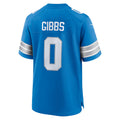 Silnrao D.Lions #0 Jahmyr Gibbs Player Blue Home Game Stitched Jerseys