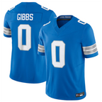 Silnrao D.Lions #0 Jahmyr Gibbs Player Blue Vapor F.U.S.E. Limited Replica Stitched Jerseys