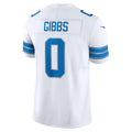 Silnrao D.Lions #0 Jahmyr Gibbs Player White Vapor F.U.S.E. Limited Game Stitched Jerseys