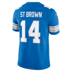 Silnrao D.Lions #14 Amon-Ra St. Brown Blue Team Vapor F.U.S.E. Stitched Limited Jerseys