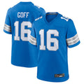 Silnrao D.Lions #16 Jared Goff Blue Game Jersey American Stitched  Jerseys