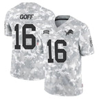Silnrao D.Lions #16 Jared Goff Player Arctic Camo Salute to Service Limited Stitched Jerseys