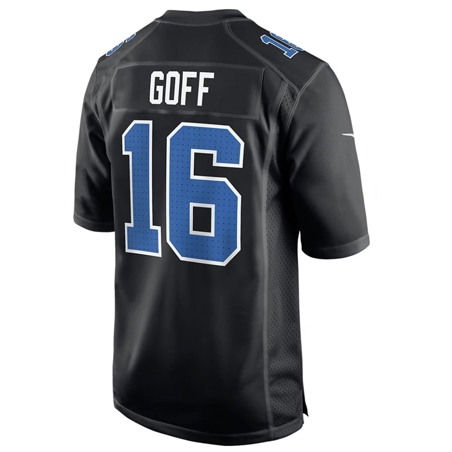 Silnrao D.Lions #16 Jared Goff Player Black Limited Fashion Stitched Jerseys