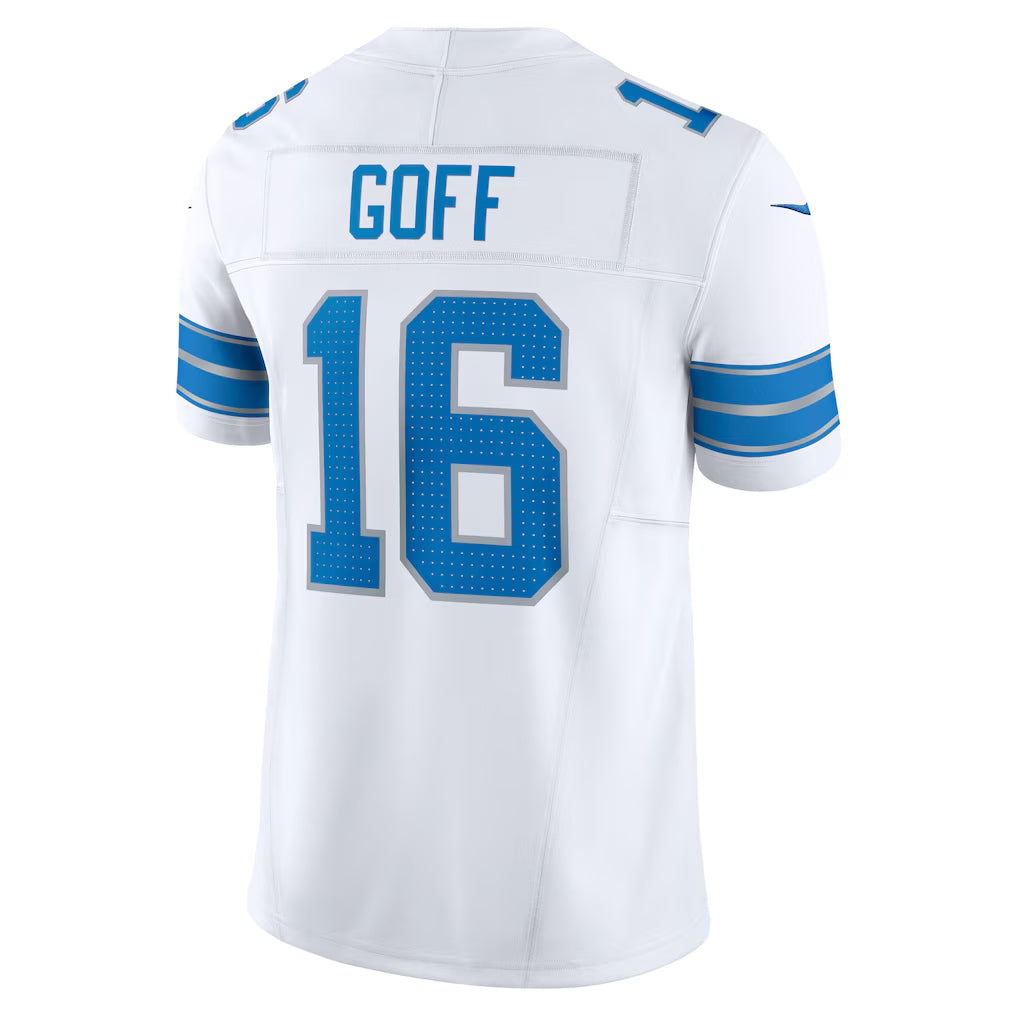 Silnrao D.Lions #16 Jared Goff Player White Vapor F.U.S.E. Limited Stitched Jerseys