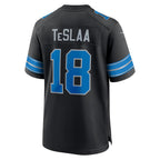 Silnrao D.Lions #18 Isaac TeSlaa Black Alternate Game Player Stitched Jerseys