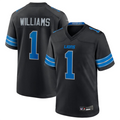 Silnrao D.Lions #1 Jameson Williams Player Black Replica Game Stitched Jerseys