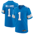 Silnrao D.Lions #1 Jameson Williams Player Blue Replica Game Stitched Jerseys