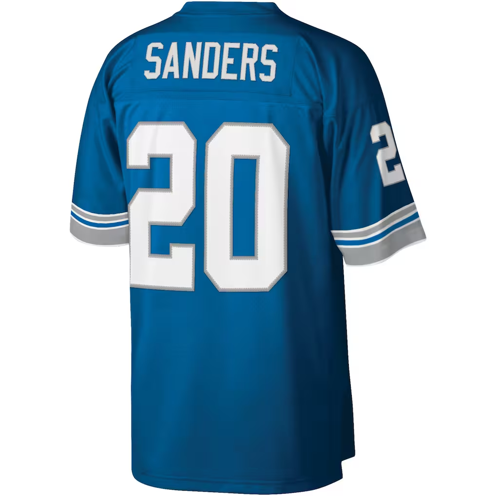 Silnrao D.Lions #20 Barry Sanders Mitchell & Ness Blue Legacy Replica Stitched Jerseys