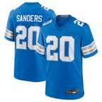 Silnrao D.Lions #20 Barry Sanders Player Blue Game Stitched Jerseys