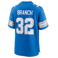 Silnrao D.Lions #32 Brian Branch Blue Game Jersey American Stitched Stitched Jerseys