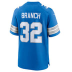 Silnrao D.Lions #32 Brian Branch Blue Game Jersey American Stitched Stitched Jerseys