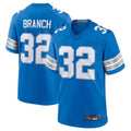 Silnrao D.Lions #32 Brian Branch Blue Game Jersey American Stitched Stitched Jerseys