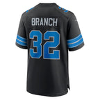 Silnrao D.Lions #32 Brian Branch Player Black Home Game Stitched Jerseys