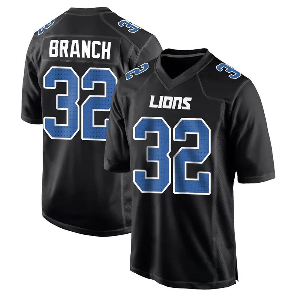 Silnrao D.Lions #32 Brian Branch Player Black Limited Fashion Stitched Jerseys