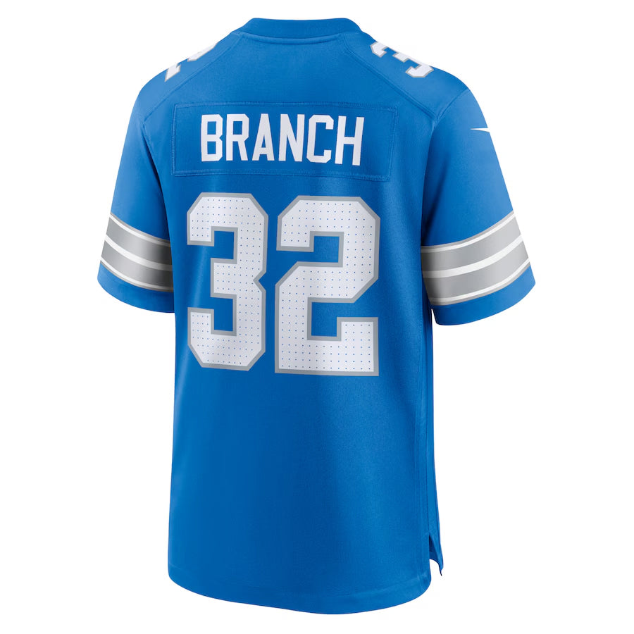 Silnrao D.Lions #32 Brian Branch Player Blue Home Game Stitched Jerseys