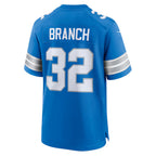 Silnrao D.Lions #32 Brian Branch Player Blue Home Game Stitched Jerseys