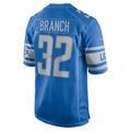 Silnrao D.Lions #32 Brian Branch Player Blue Replica Game Stitched Jerseys