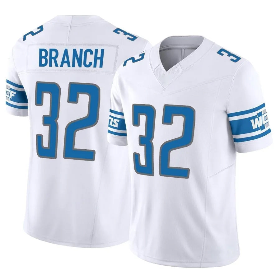 Silnrao D.Lions #32 Brian Branch Player White Vapor F.U.S.E. Limited Game Stitched Jerseys