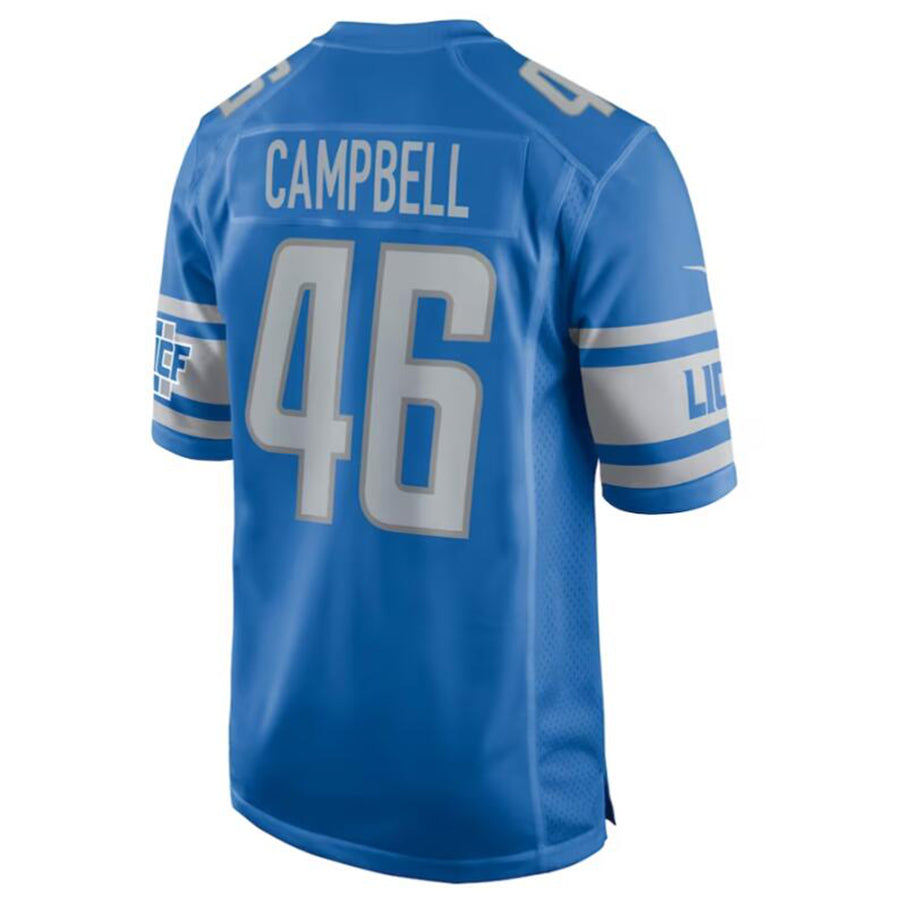 Silnrao D.Lions #46 Jack Campbell Blue 2023 Draft First Round Pick Game Stitched Jerseys