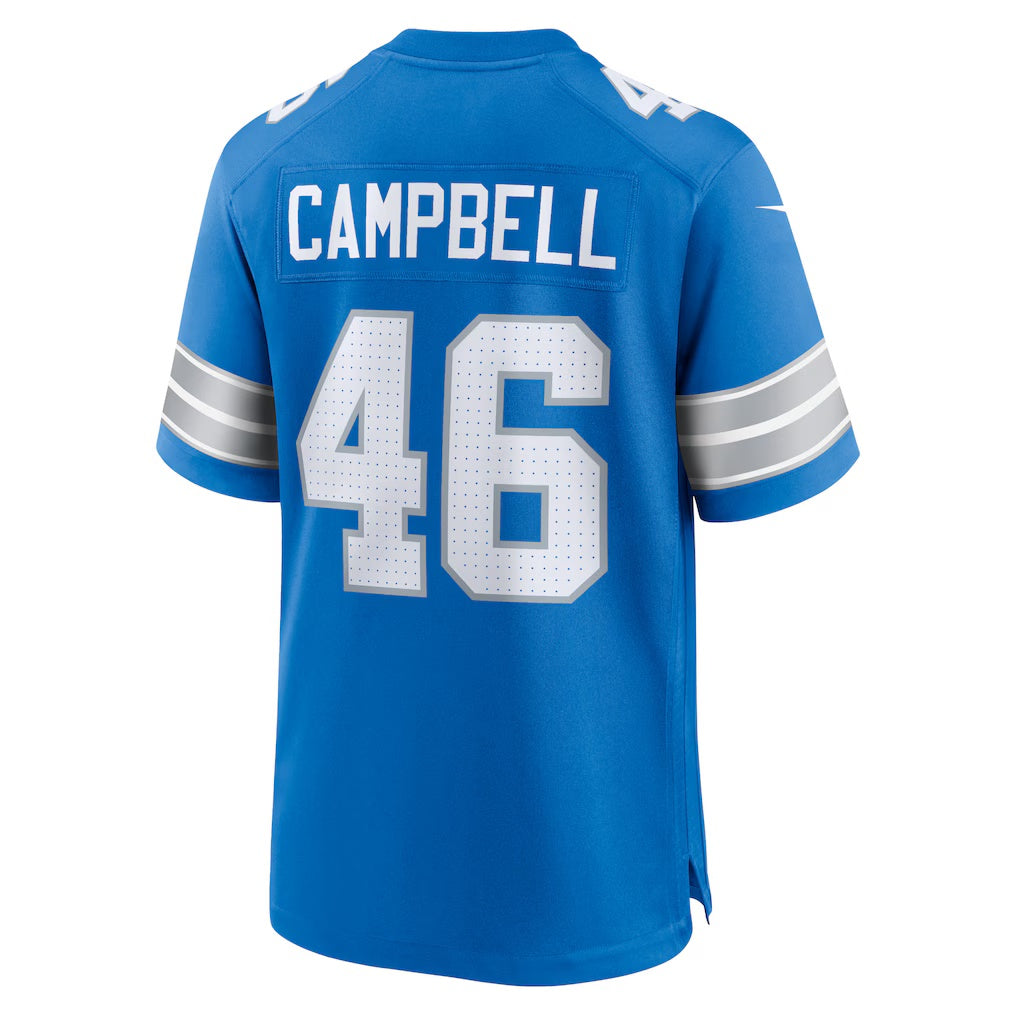 Silnrao D.Lions #46 Jack Campbell Blue Game Stitched Jerseys