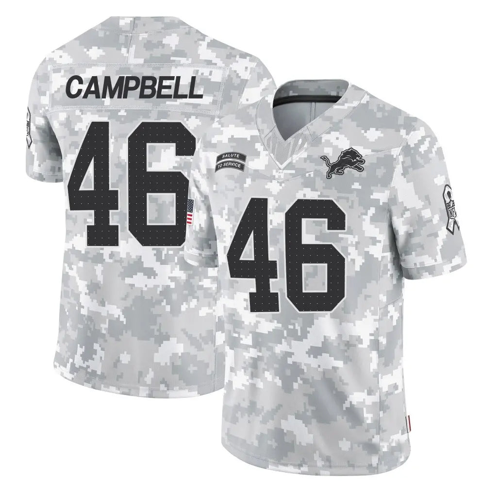 Silnrao D.Lions #46 Jack Campbell Player Arctic Camo Salute to Service Limited Stitched Jerseys