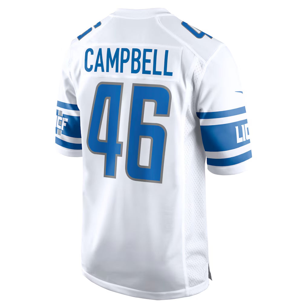 Silnrao D.Lions #46 Jack Campbell Player White Game Stitched Jerseys