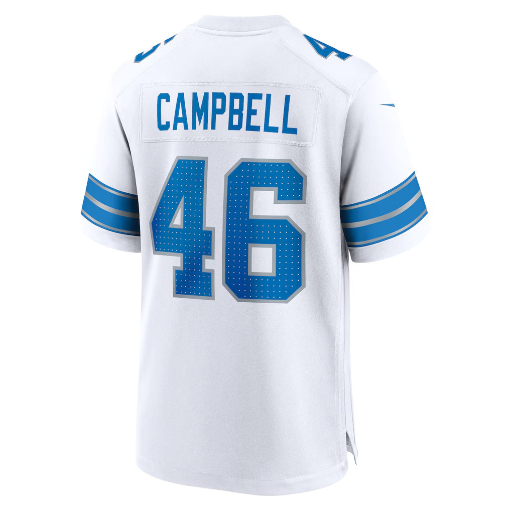 Silnrao D.Lions #46 Jack Campbell White White Game Stitched Jerseys