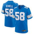Silnrao D.Lions #58 Penei Sewell Blue Game Jersey American Stitched  Jerseys