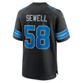Silnrao D.Lions #58 Penei Sewell Player Black Home Game Stitched Jerseys