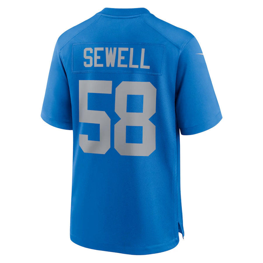 Silnrao D.Lions #58 Penei Sewell Player Blue Alternate Game Stitched Jerseys