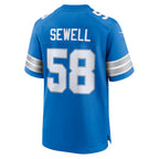 Silnrao D.Lions #58 Penei Sewell Player Blue Home Game Stitched Jerseys