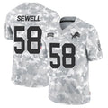 Silnrao D.Lions #58 Penei Sewell Player Salute to Service Limited Arctic Camo Stitched Jerseys