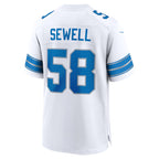 Silnrao D.Lions #58 Penei Sewell Player White Home Game Stitched Jerseys