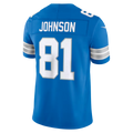 Silnrao D.Lions #81 Calvin Johnson Blue Vapor F.U.S.E. Stitched Retired Limited Stitched Jerseys