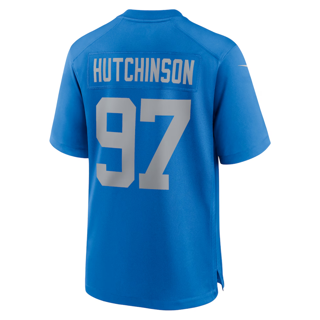 Silnrao D.Lions #97 Aidan Hutchinson Blue Alternate Game Stitched Jerseys