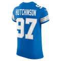 Silnrao D.Lions #97 Aidan Hutchinson Blue Team Vapor F.U.S.E. Elite Stitched Jerseys