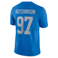 Silnrao D.Lions #97 Aidan Hutchinson Blue Vapor F.U.S.E. Alternate Limited Stitched Jerseys