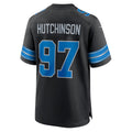 Silnrao D.Lions #97 Aidan Hutchinson Player Black Home Game Stitched Jerseys