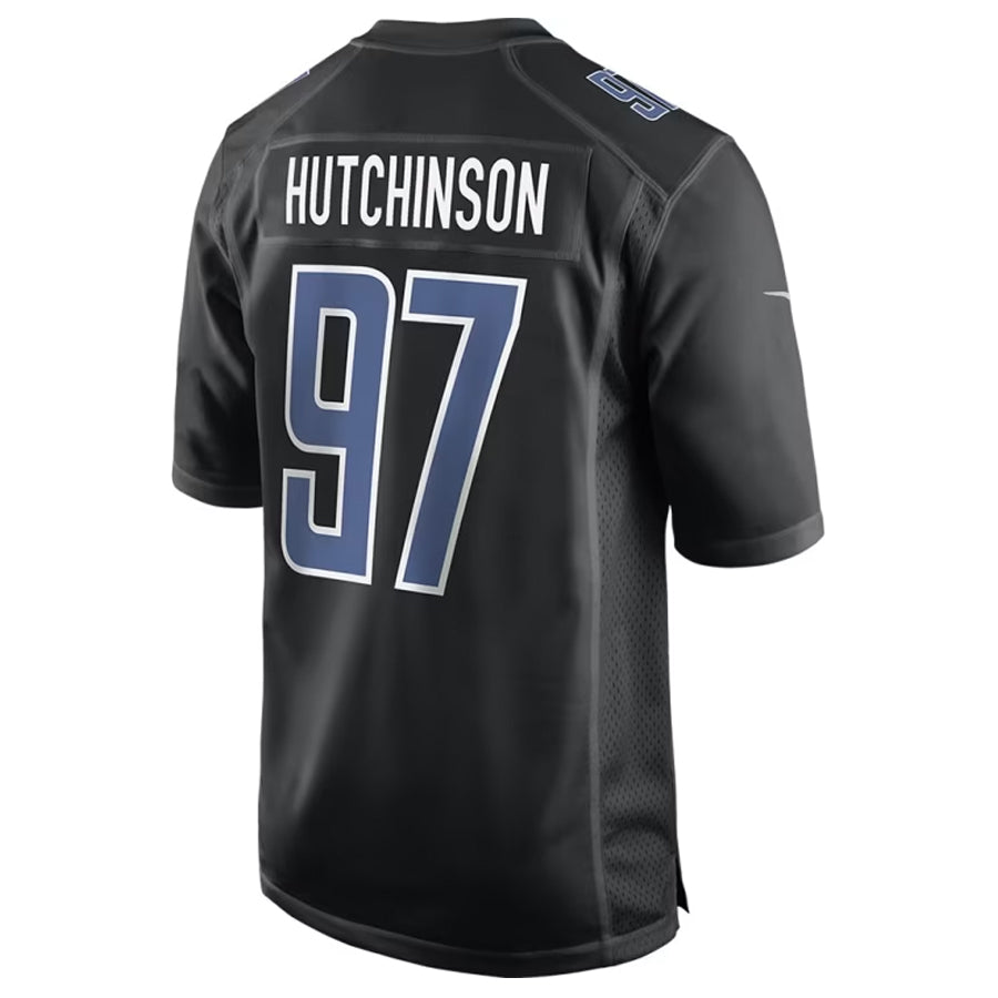 Silnrao D.Lions #97 Aidan Hutchinson Player Black Limited Fashion Stitched Jerseys