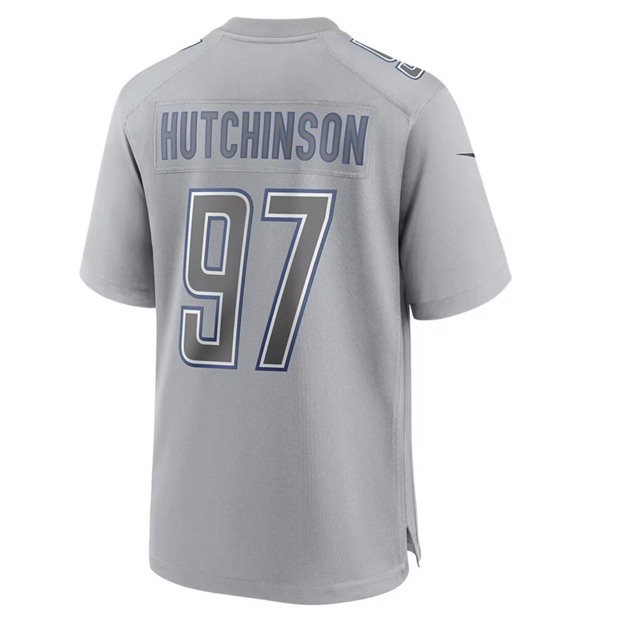 Silnrao D.Lions #97 Aidan Hutchinson Player Grey Atmosphere Fashion Stitched Jerseys
