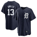 Silnrao D.Tigers #13 Dillon Dingler Player Navy Game Home Stitched Jerseys