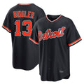 Silnrao D.Tigers #13 Dillon Dingler Player Navy Home Game Stitched Jerseys