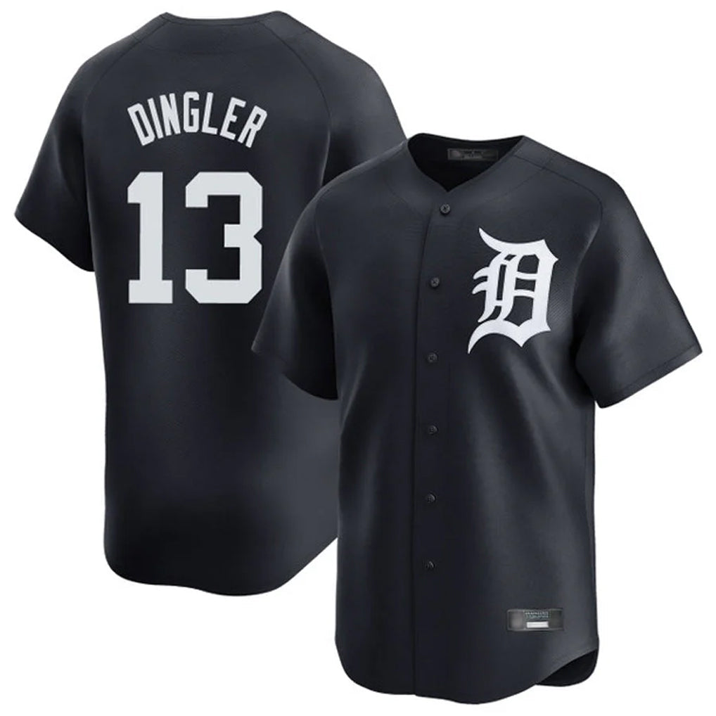 Silnrao D.Tigers #13 Dillon Dingler Player Navy Home Limited Game Stitched Jerseys