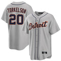 Silnrao D.Tigers #20 Spencer Torkelson Player Gray Home Game Stitched Jerseys