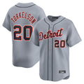 Silnrao D.Tigers #20 Spencer Torkelson Player Gray Home Limited Stitched Jerseys