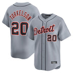 Silnrao D.Tigers #20 Spencer Torkelson Player Gray Home Limited Stitched Jerseys
