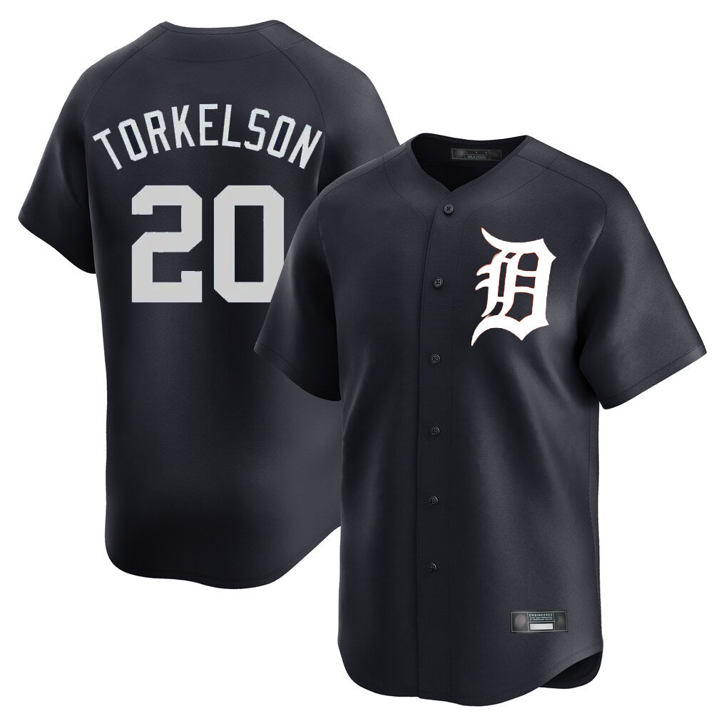Silnrao D.Tigers #20 Spencer Torkelson Player Navy Home Limited Game Stitched Jerseys